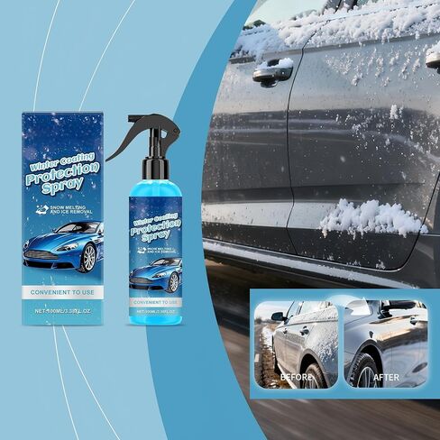 Car Windshield Deicer Spray Fast Acting Ice Melter and Snow Remover for Auto Glass Windows Mirrors Wipers Winter Frost Guard Defroster Essential Vehicle Accessories,1bottle in Saudi Arabia