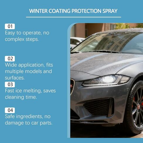 Car Windshield Deicer Spray Fast Acting Ice Melter and Snow Remover for Auto Glass Windows Mirrors Wipers Winter Frost Guard Defroster Essential Vehicle Accessories,1bottle in Saudi Arabia