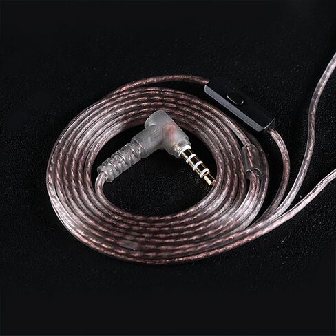 KZ ZS10 Pro Cable with Mic Oxygen-Free Copper 2Pin 0.75mm Upgraded IEM Cable with 3.5mm Plug for KZ EDX Pro ZAS ASX ZSX TRN ST2 CS4 Earphones(C Pin,with Mic) in Saudi Arabia