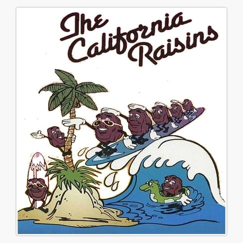 ملصق مغناطيسي ممتص للصدمات مغناطيسي من MAGNET California Raisins TV مقاس 5 بوصة in Kuwait