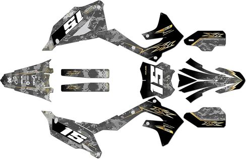 Graphics Kit for Kawasaki KX450 2019-2023 and KX250 2021-2024 CYBERWARE Series Green 16 Mil - On/Off the Road - Dirt Pit Bike Sticker, Dirtbike Decal Motocross no-Plastics in Kuwait