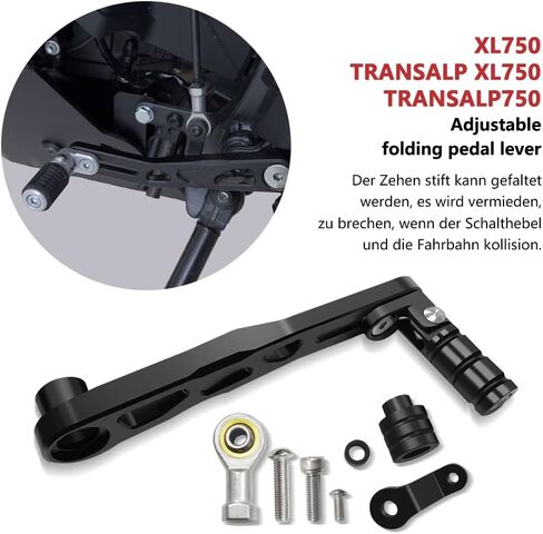 for xl750 Transalp XL 750 2023 2024 Black Aluminum Adjustable Folding Gear Shifter Shift Pedal Lever Motorcycle Accessories Transalp750 in Saudi Arabia