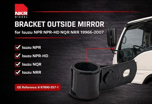 Bracket Outside Mirror 110-0924 | Durable Mirror Mounting Bracket | for Isuzu NRR, NQR, NPR-HD, NPR | 1996-2007 in Kuwait