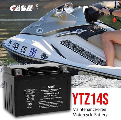 Casil YTZ14S ETZ14S 12V 11A AGM بطارية Powersport مجانية الصيانة in Kuwait