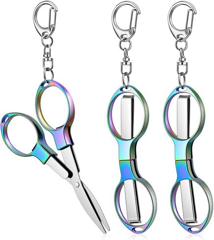 3 Pcs Mini Folding Scissors, Stainless Steel Travel Scissors TSA Approved, Portable & Compact for Nurse, Office, Craft, Sewing in Kuwait