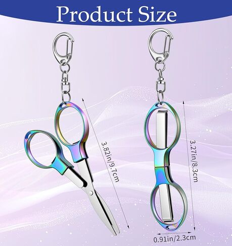 3 Pcs Mini Folding Scissors, Stainless Steel Travel Scissors TSA Approved, Portable & Compact for Nurse, Office, Craft, Sewing in Kuwait