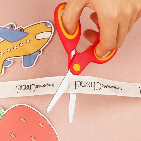 Left-Handed Kids Scissors,6 Inch Safety Childen Craft Scissors with Scissor Covers Safe and Comfortable Handles, Suitable for Students and Young Children for Paper Cutting Crafts, 3-Piece Set in Saudi Arabia