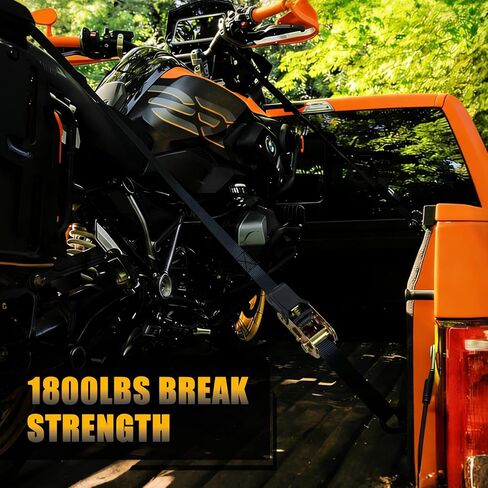 4-Pack Ratchet Straps, 15 Feet -1800 lb Break Strength Heavy Duty Ratchet Straps Retracting Tie Down Straps Set for Truck, Motorcycle, ATV, UTV, Cargo Trailer in Saudi Arabia