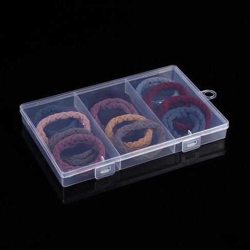 2 Pack Bandaid Organizer Holder Clear Plastic 3 Grid Storage Box Small Parts Jewelry Utility Case for Home Travel First Aid in Saudi Arabia
