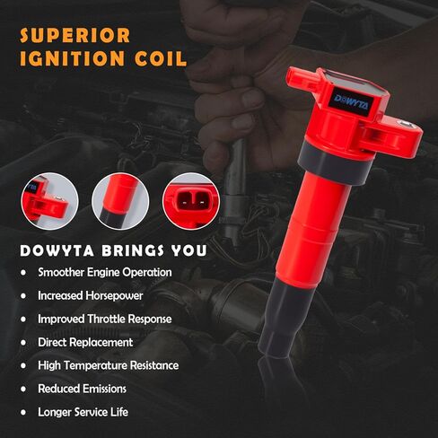 Set of 6 Upgraded Ignition Coil Pack and Spark Plug fits for Hyundai Sonata Santa Fe Azera Entourage Veracruz Kia Sorento Sedona Amanti 2006 2007 2008 2009 2010 2011 3.3 3.8 V6 Replaces UF546 in Saudi Arabia