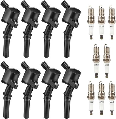DG508 Ignition Coil Pack and SP479 Spark Plugs Compatible with Ford 4.6/5.4/6.0/7.3L F150 F250 F350 F450 F550 E-150 E-250 E-350 E-450,Excursion,Expedition,Super Duty,Econoline Club Wagon V8 DG472/457 in Saudi Arabia