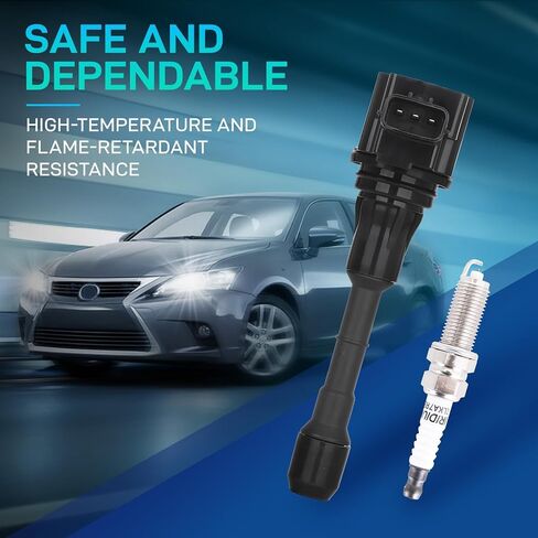 BDELI 6-Pack Ignition Coil Packs & Spark Plugs Compatible with 2009-2016 Nissan Murano Maxima Altima Pathfinder Infiniti G35 EX35 JX35 3.5L V6 Direct OE Replacement for UF550 in Kuwait