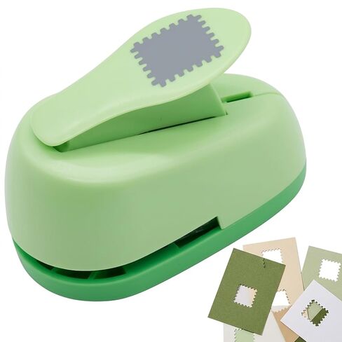2.5cm Stamp Punch, Stamp Puncher, Green Postage Stamp Punch for Paper Crafting and Scrapbooking, Compact Paper Punch with Stamp Paper Punch Design, Easy to Use Crafting Tool for Creative Projects in Saudi Arabia
