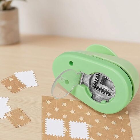 2.5cm Stamp Punch, Stamp Puncher, Green Postage Stamp Punch for Paper Crafting and Scrapbooking, Compact Paper Punch with Stamp Paper Punch Design, Easy to Use Crafting Tool for Creative Projects in Saudi Arabia