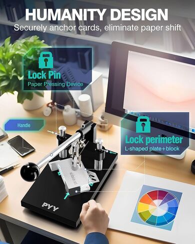 PYY Corner Rounder Punch Cutter - Round Edge Paper Cardstock Laminate Business Card Photo Crafting Tool Machine | 3 Dies R4mm R6mm R10mm Blades | Max 30mm/1.2" Cutting Thickness | Heavy Duty A3 Steel in Kuwait