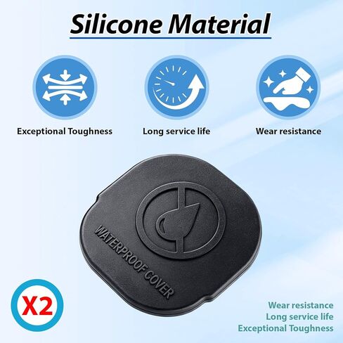 2-Pack Silicone Car Frame Tube Hole Plugs, Dustproof Anti-Sand Cover Compatible with Ford Ranger 2023-2025, Durable Silicone Dust Cover Compatible with Ford Ranger Accessories in Saudi Arabia
