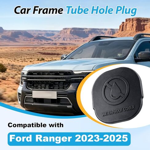 2-Pack Silicone Car Frame Tube Hole Plugs, Dustproof Anti-Sand Cover Compatible with Ford Ranger 2023-2025, Durable Silicone Dust Cover Compatible with Ford Ranger Accessories in Saudi Arabia
