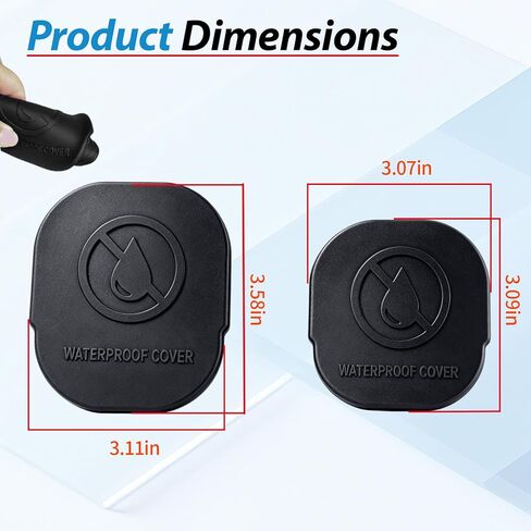 2-Pack Silicone Car Frame Tube Hole Plugs, Dustproof Anti-Sand Cover Compatible with Ford Ranger 2023-2025, Durable Silicone Dust Cover Compatible with Ford Ranger Accessories in Saudi Arabia