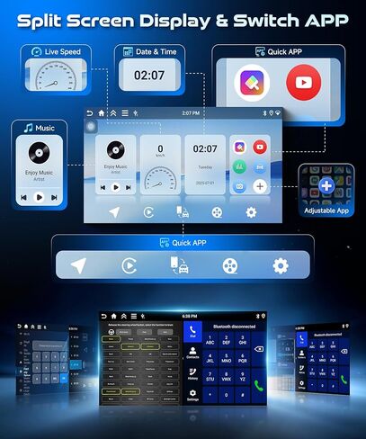 8 Core 4G+64G Android Car Stereo Radio for Toyota Vios Yaris 2007-2014,Car Radio Wireless Carplay Android Auto,9’’ Head Unit Touch Screen Wifi GPS Navigation Mirror Link RDS FM Bluetooth Backup Camera in Saudi Arabia