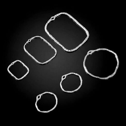 Thinp 48 Pcs Open Bezels for Jewelry Making, 6 Styles Open Back Bezel Pendants Hollow Frame Resin Bezels for Making Pendants Bracelets Jewelry DIY Crafts (Silver) in Kuwait