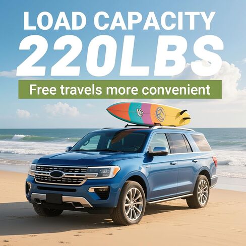 قضبان عرضية لحامل السقف متوافقة مع Ford Expedition 2018-2026 Lincoln Navigator 2018-2024، قضبان عرضية من الألومنيوم وقضبان حمولة على السطح ودراجة على الجليد ولوح التزلج in Kuwait