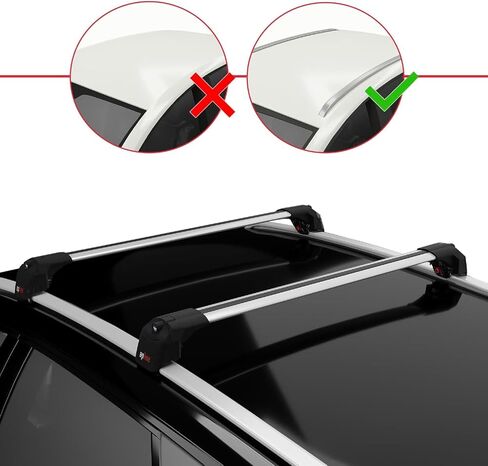 Compatible with Mercedes GLA-Class (X156) 2014-2019 ACE-2 Model Car Roof Rack Cross Bar Gray Aluminium 2 Bars in Kuwait