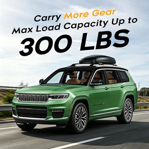 Powerty 300LBS Roof Rack Cross Bars for 2021-2026 Jeep Grand Cherokee L 3-Row & 2022-2026 Grand Cherokee WL 2-Row Accessories, Aluminum Crossbar Roof Rails in Kuwait