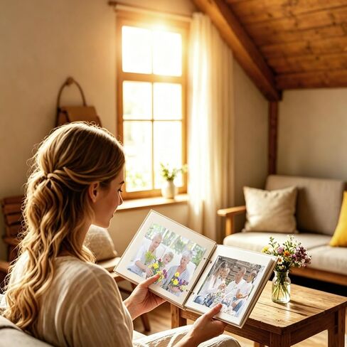 ألبوم صور ذكريات رائعة من JarThenaAMCS Wildflower لأغطية خشبية مقاس 5 × 7 مع 100 صفحة هدايا ألبوم تذكار لذاكرة الزهور العتيقة لعيد الأم وحفلات الذكرى السنوية للزفاف in Kuwait