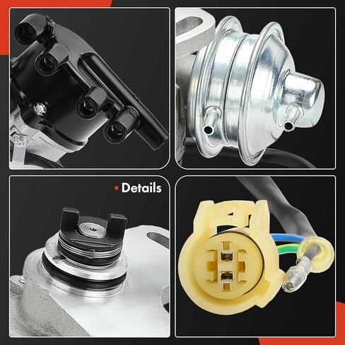 A-Premium Ignition Distributor with Cap and Rotor Compatible with Honda Accord 1986 1987 1988 1989 2.0L in Kuwait