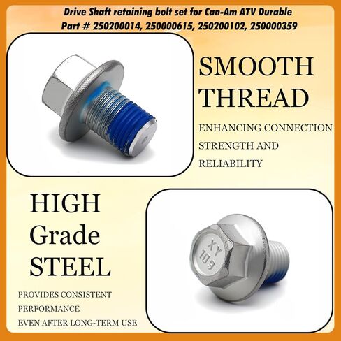 2 Pcs Drive Shaft retaining Bolt Set with Washers,Propshaft Driveline for Can-Am ATV,Replace OE 250200014, 250000615, 250200102, 250000359 in Saudi Arabia