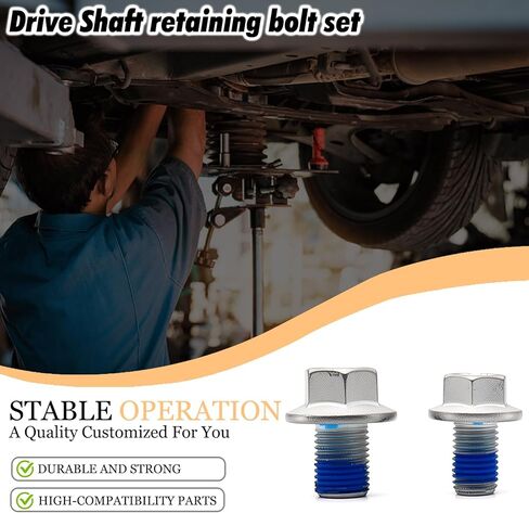 2 Pcs Drive Shaft retaining Bolt Set with Washers,Propshaft Driveline for Can-Am ATV,Replace OE 250200014, 250000615, 250200102, 250000359 in Saudi Arabia