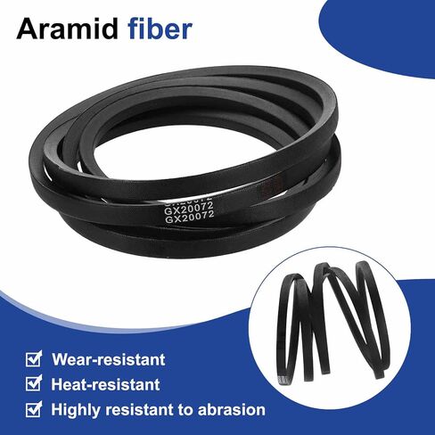 HARFINGTON Cord Mower Deck Belt 1/2" x 104" Rubber Replacement Cord Deck Drive Belt for 754-04219, 954-04219, Black in Kuwait