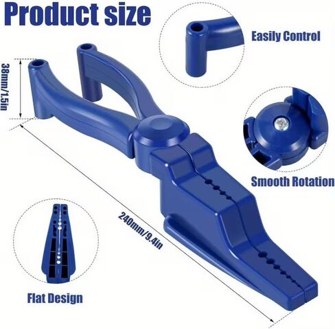 Nail Assist Safety Tool - Cement Steel Nail Cover & Hammer Guard, Portable Plastic Nail Clamp for Construction, DIY & Woodworking, Prevents Hammer Strikes & Holds Nails Securely (Blue) in Kuwait