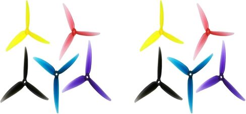51466 5.1 Inch FPV Drone Props Propeller Universal Tri-Blade Props for Multirotor Freestyle, (10pcs, 5xCW 5xCCW) in Saudi Arabia