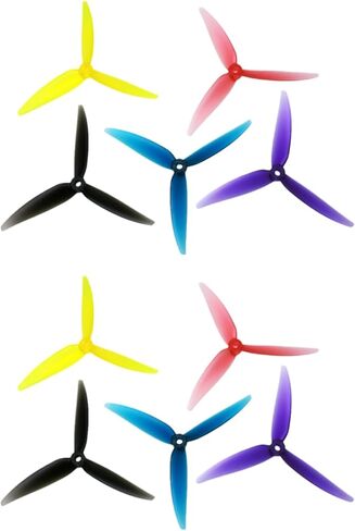 51466 5.1 Inch FPV Drone Props Propeller Universal Tri-Blade Props for Multirotor Freestyle, (10pcs, 5xCW 5xCCW) in Saudi Arabia