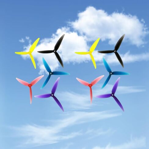 51466 5.1 Inch FPV Drone Props Propeller Universal Tri-Blade Props for Multirotor Freestyle, (10pcs, 5xCW 5xCCW) in Saudi Arabia