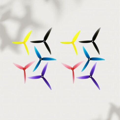51466 5.1 Inch FPV Drone Props Propeller Universal Tri-Blade Props for Multirotor Freestyle, (10pcs, 5xCW 5xCCW) in Saudi Arabia