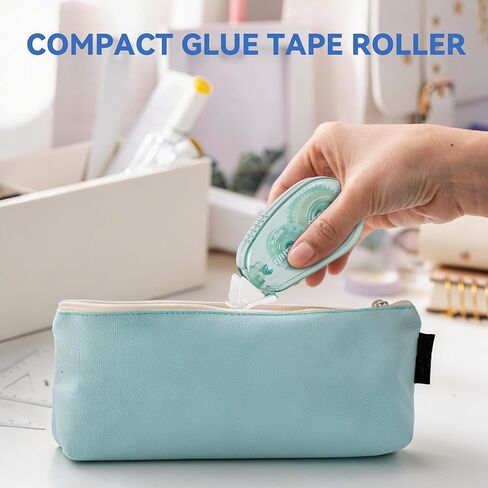 8 Pack Scrapbook Tape, Glue Tape for Scrapbooking, Double Sided Tape for Crafts, Journaling Scrapbooking Supplies, Junk Journal Supplies, 0.31IN x 16.4FT (Multicolor) in Saudi Arabia
