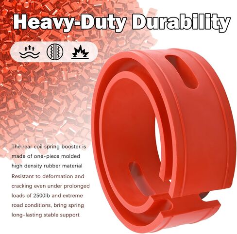 2PCS Rubber Coil Spring Spacers with Ties,Heavy-Duty Coil Spring Booster for Vibration & Noise Reduction,Rear Coils Springs Spacer Car Accessories Fit Springs with 1.45-1.65" Gap in Saudi Arabia