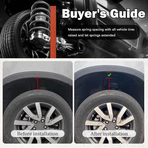 2PCS Rubber Coil Spring Spacers with Ties,Heavy-Duty Coil Spring Booster for Vibration & Noise Reduction,Rear Coils Springs Spacer Car Accessories Fit Springs with 1.45-1.65" Gap in Saudi Arabia