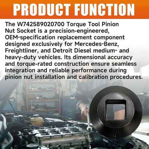 W742589020700 6 PT Pinion Nut Socket Tool Compatible with Mercedes/Freightliner/Detroit Diesel Axle Differential nut Socket in Saudi Arabia