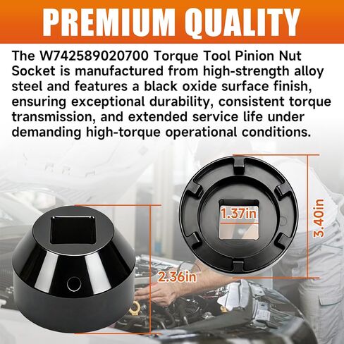 W742589020700 6 PT Pinion Nut Socket Tool Compatible with Mercedes/Freightliner/Detroit Diesel Axle Differential nut Socket in Saudi Arabia