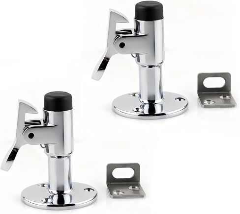 Door Stop with Hook – Magnesium Alloy 7cm Heavy-Duty Gate & Boat Door Holder, Hands-Free Spring-Loaded Automatic Closure, Step-to-Open Design for Windy Areas, 1Pack in Saudi Arabia