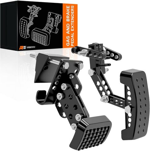 Rogierra Gas and Brake Pedal Extenders for Short Drivers People,Pedal Extenders for Cars, Go Karts, Ride-On Toys,Adjustable to Any Angle,Solution-Steel & Rubber Construction in Kuwait
