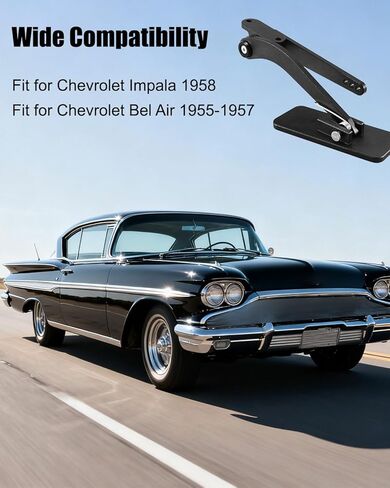 Universal Gas Pedal Assembly Aluminum Fit for Street Rat Rod GM Chevy Ford Mopar Buick Cadillac Volkswagen Beetle, Black Pedal with Silver Cable in Kuwait