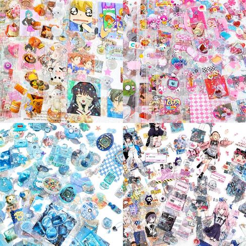 100 ورقة 3000+ قطعة من ملصقات Kawaii اليابانية ملصقات كرتونية صغيرة ملصقات لطيفة ملصقات Y2K Vibes الرجعية الجمالية لليوميات، سجل القصاصات، المخططين، حافظة غير المرغوب فيها ديكورات DIY in Kuwait