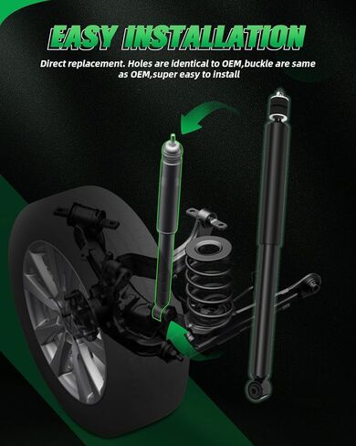 SCITOO 2Pcs Rear Shock Absorbers Shocks Struts for 2008-2010 for Scion xD,2012-2018 for Toyota for Prius C,2006-2015 for Toyota for Yaris 343442 5624 in Kuwait