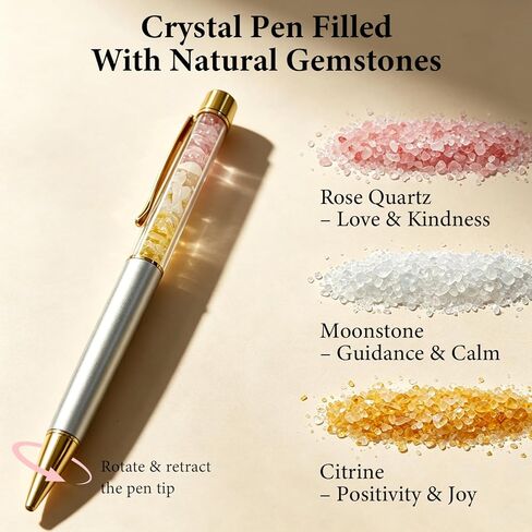 Hesuuho Teacher Appreciation Gift for Women, Inspirational Desk Gift with Crystal Pen, Thank You Gift for Teacher, Mentor Gift for Her, Appreciation Gift for Women Coworker Boss, Stress Relief (Pink) in Saudi Arabia