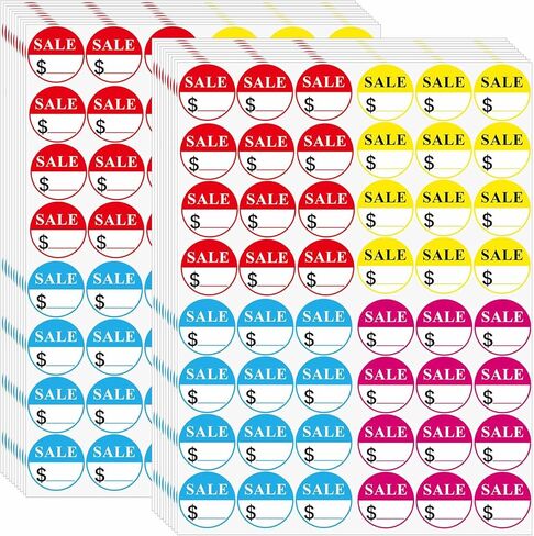 560 Pcs Garage Sale Stickers, Removable Yard Sale Price Stickers, Garage Sale Signs & Price Tags with Space to Write, Waterproof Oil Proof Anti-Wear Price Tag Stickers for Flea Market(2.25" x 1.5") in Saudi Arabia