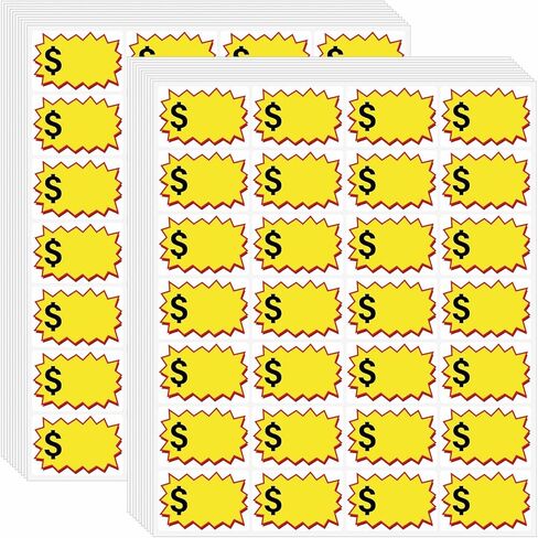 560 Pcs Garage Sale Stickers, Removable Yard Sale Price Stickers, Garage Sale Signs & Price Tags with Space to Write, Waterproof Oil Proof Anti-Wear Price Tag Stickers for Flea Market(2.25" x 1.5") in Kuwait